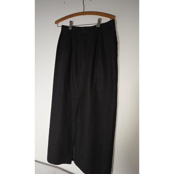 Vintage Barry Bricken Black Maxi Skirt Career Formal Office Women's Size 6 - Picture 2 of 9